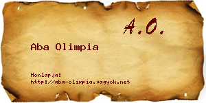 Aba Olimpia névjegykártya